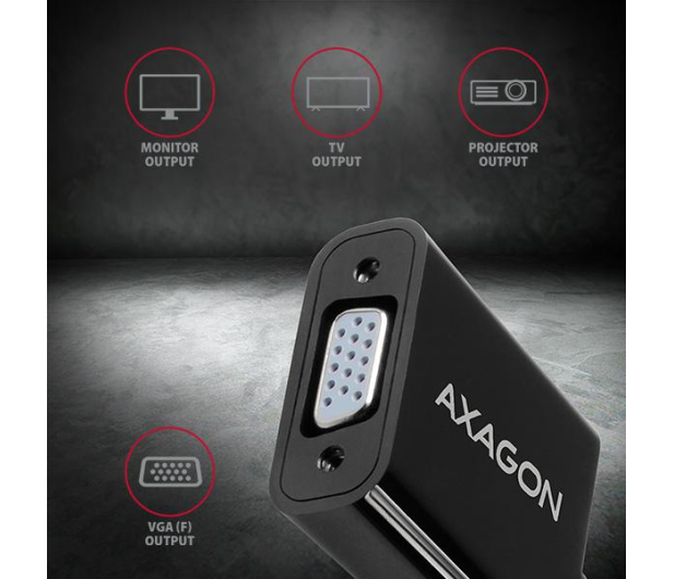 Axagon RVH-VGN, HDMI - VGA adapter, FullHD, 1920*1200 - 1353451 - zdjęcie 5